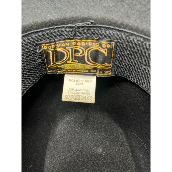 DPC Dorfman Pacific Co Black Wool Fedora Hat - Picture 5 of 5